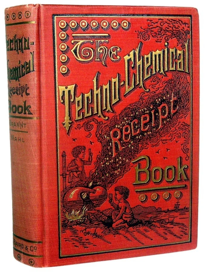Antique CHEMICAL COOKBOOK Explosives FIREWORKS Gunpowder LIQUOR Tobacco Snuff - Image 1 of 3