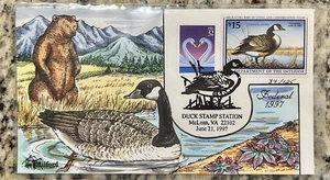 1997 Federal Duck Stamp FDC – $15 Canada Goose RW64, Limited Edition #84/125 - Picture 1 of 2