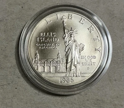 1986 United States Liberty Coin Set Silver Dollar And Clad Half Dollar - Image 1 of 4