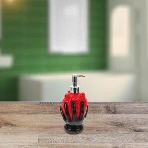 Pompa bottiglia sapone a forma di cuore dispenser bagno inquietante decorazione Halloween - Foto 1 di 17