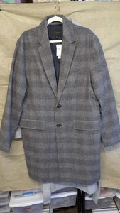Abrigo Top Banana Republic Gris Glen Estampado Lana Cuadros Grande Nuevo con Etiquetas Precio de venta sugerido por el fabricante $275 - Imagen 1 de 6