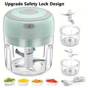 Electric Garlic Chopper Vegetable Food Slicer Grinder Blender Crusher 250ML - Picture 1 of 7