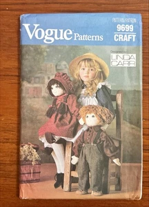 UNCUT Soft Sculpted Dolls & Clothing 22" Vogue Sewing Pattern 9699 Prairie Carr - Picture 1 of 2