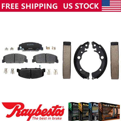 Комплект передних задних керамических тормозных колодок и тормозных колодок для Honda CRX 1988-1991 годов выпуска - Изображение 1 из 4