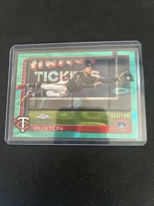 2025 Topps Chrome - Byron Buxton #172 Aqua Refractor/199 - Imagen 1 de 2