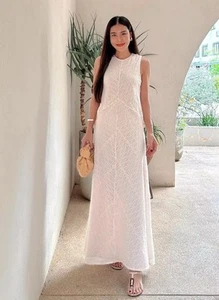VESTIDO ZARA MUJER CRUDO BORDADO COLECCIÓN ZW 8584/273 TALLA M PRECIO DE VENTA SUGERIDO POR EL FABRICANTE 69,99 € - Imagen 1 de 9