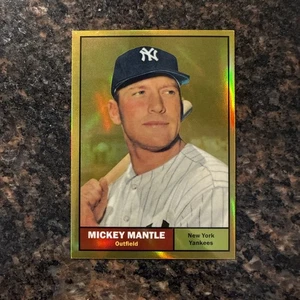 2011 Topps Chrome #300 Mickey Mantle 1961 Reprint Topps Gold Refractor - Bild 1 von 3