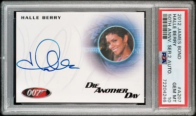 Tarjeta autógrafa firmada por Halle Berry PSA 10 2012 James Bond 007 #A207 rara Foto 1 de 3