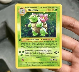 Base Set Blastoise- Grass Type Custom- 1st Edition- Holo Rare By RushForTacos - Picture 1 of 10