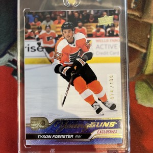 2023-24 Upper Deck Series 1 Young Guns Tyson Foerster 225 Exclusives 074/100 +YG