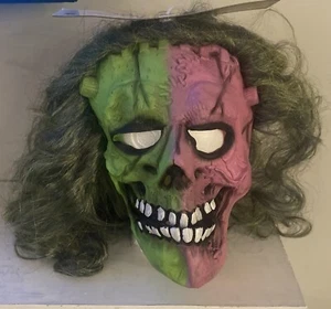 Dual Color Frankie, Skeleton Two Face Mask - Cosplay, Halloween,  Mardi Gras. - Picture 1 of 7