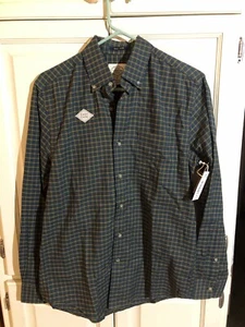 Camisa Oxford verde pequeña St Johns Bay para hombre con botones venta al por menor $40 (azul-56-13) - Imagen 1 de 6