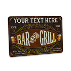 Custom Bar and Grill Sign Home Bar Decor Gift For Dad Metal Sign 108122002146