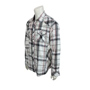 BKE Plaid Pearl Snaps Athletic Fit Western Shirt Rodeo Cowboy Mens XL - Picture 1 of 14