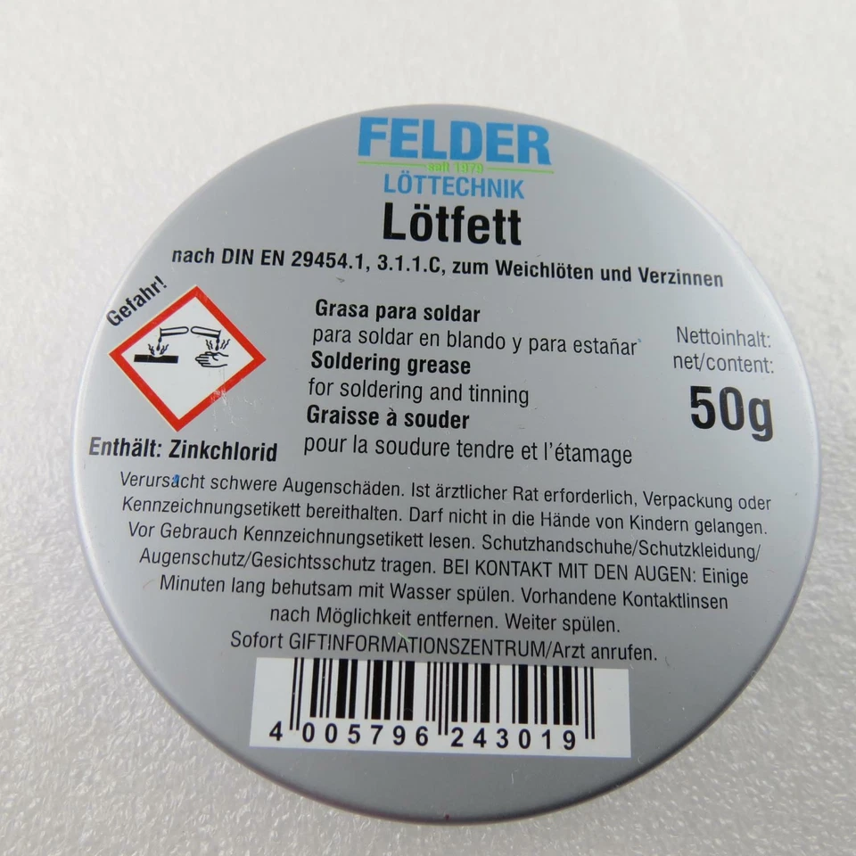 Lötfett Inhalt 50 G In Dose