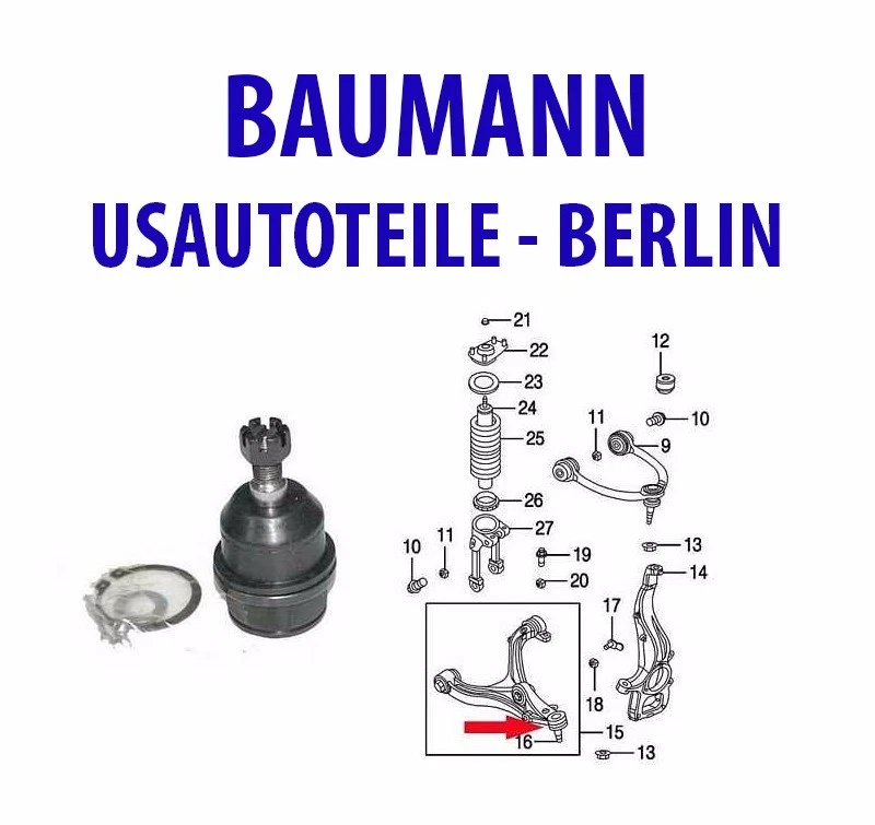 ARTICULACIÓN DE SOPORTE DELANTERA INFERIOR Jeep Grand Cherokee 2005-2010 / Jeep Commander 2006-2010 - Imagen 1 de 1