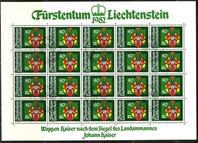 LIECHTENSTEIN Sc#729-732 1982 Baliff Arms 完整 20 张 CTO — 第 1/4 张图片
