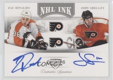 2011 Playoff Contenders NHL Ink Duals Jody Shelley Zac Rinaldo Rookie Auto RC