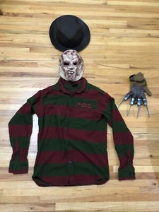A Nightmare On Elm Street Freddy Kruger Costume Men S Multicolor Logo Embroidery - Picture 1 of 7