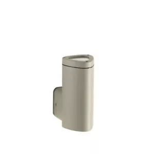 Aplique De Pared Para Exterior Moderno En Vidrio Y Aluminio Plateado - Imagen 1 de 1