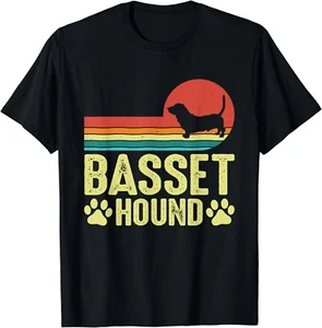 Basset Hound - Dog Parent Pet Lover Breed Dog Lover Gift Unisex T-Shirt - Picture 1 of 3