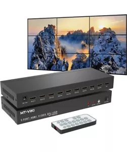 Controlador de video pared empalmador HDMI de 9 puertos MT-VIKI 3x3 9 canales 1080p - Imagen 1 de 23