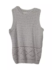 Universal Thread Womens Sz S Oatmeal Knit Sleeveless Sweater Vest - Picture 1 of 2