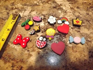 Candy Valentine Rainbow Croc Charms New lot of 12 - Picture 1 of 2