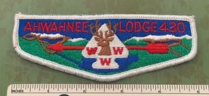 Vintage OA AHWAHNEE LODGE 430 Order of the Arrow FLAP PATCH BSA WWW Anaheim, CA - Picture 1 of 2