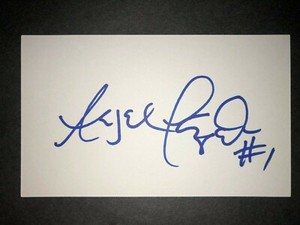MLB COACH: Angel Espada, SIGNED 3x5 Card
