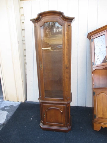 64467  ETHAN ALLEN Maple Curio China Cabinet Cover