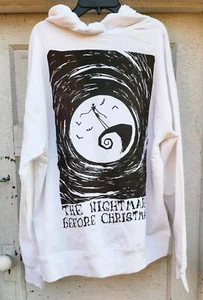 Disney "The Nightmare Before Christmas" Hoodie Men's White Size Large, Jack - Picture 1 of 9