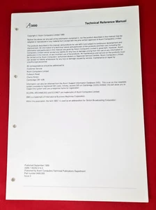 Technical Ref Manual for Acorn A3000 TRM 1989 Iss 2 No binder or circuit diagram - Picture 1 of 2