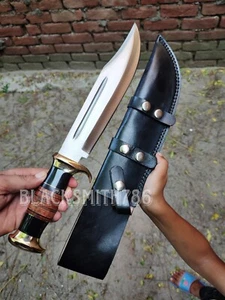 Coltello Bowie forgiato a mano 15" personalizzato fatto a mano caccia/sopravvivenza Bowie Knife  - Foto 1 di 10