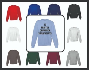 25 bedruckte Sweatshirts mit Rundhalsausschnitt - perfekt für Auftragnehmer - beidseitig - Bild 1 von 1