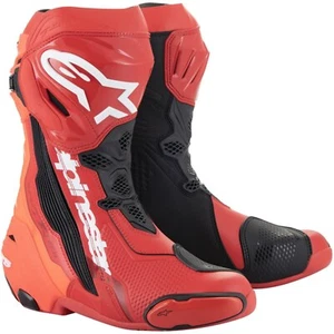Alpinestars Supertech R 2021 - Motorcycle Boots 42 - Rot-Fluorot - Picture 1 of 3