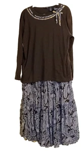 Multi Reversible Dolly Skirt With Matching Top To Both Sides Flaws On The Top - Picture 1 of 15
