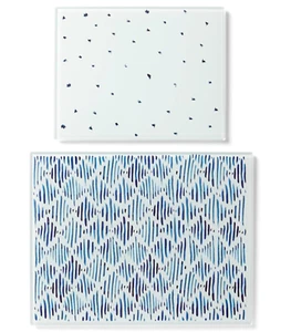 JUEGO DE 2 PIEZAS LENOX BLUE BAY TABLA DE CORTAR PARA SERVIR QUESO COMIDA VIDRIO 10" Y 12,5" NUEVO - Imagen 1 de 5