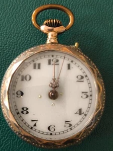 Antique Ledies Pocket Watch 29 mm working orders - Picture 1 of 4