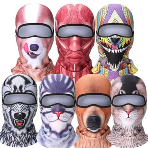 3D Cat Dog Animal Balaclava Outdoor Bicycle Ski Warm Hat Winter Full Face Mask - Picture 1 of 21