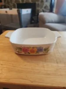 Vintage Corning Ware Summer Blush Pansy Flowers A-1L Casserole Dish A-1-B - Picture 1 of 3
