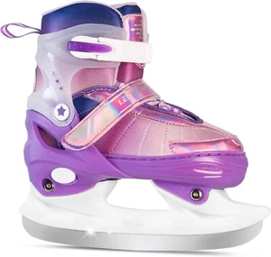 Adjustable Ice Skates for Kids Boys Girls, Blades Iceskates Ages 3-12, Pink - Picture 1 of 7