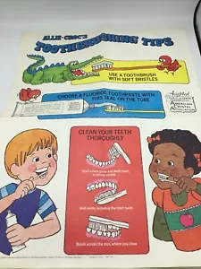 1979 Crest Toothpaste Vintage Allie Croc Kids Poster Retro Art Dentistry Crocs - Picture 1 of 5