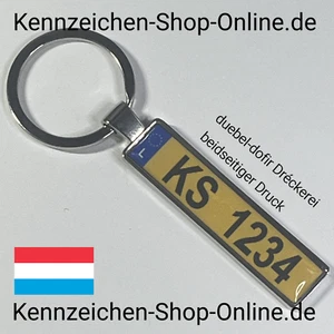 Schlüsselanhänger Silber Kennzeichen Luxemburg License Plate - Bild 1 von 1
