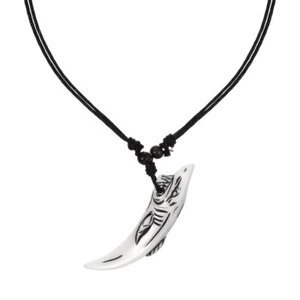 Halskette Aus Holzperlen Mann Zahnkette Für Männer Surfer -Schmuck - Bild 1 von 11