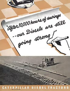 Caterpillar Diesel Tractors 10,000 hours Booklet 1938 - Foto 1 di 3
