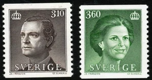 Sweden 1987  Queen Silvia and Carl XVI Gustaf. Engraved by Slania.  MNH - Picture 1 of 1