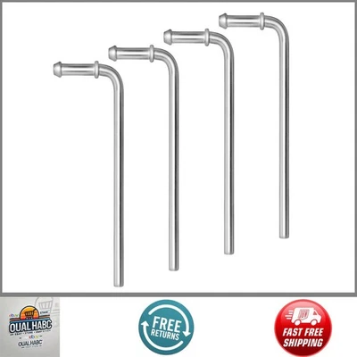 PALOZO Exhaust Hanger Rod 4 Pack Universal Stainless Steel 90° Bend 7.5" Exhaust Mount