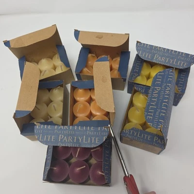 PartyLite Votive Candles Mixed Lot  42 Winter Chestnut Caramel Pear Retired More - Photo 1/4