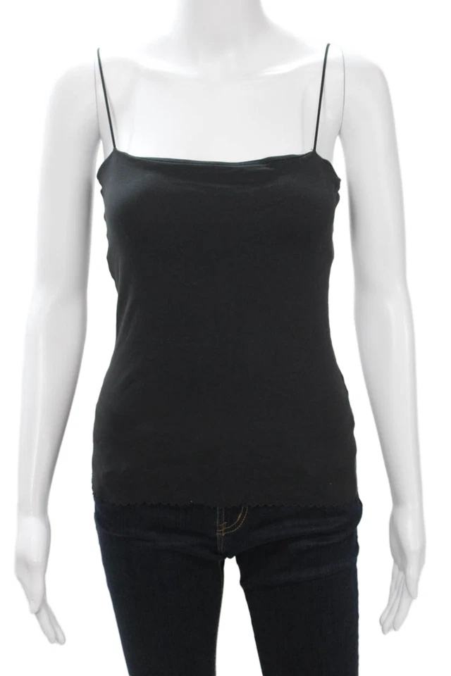 Camiseta sin mangas Nike para mujer negra de nailon con cuello cuadrado y correa de espagueti talla S Foto 1 de 4